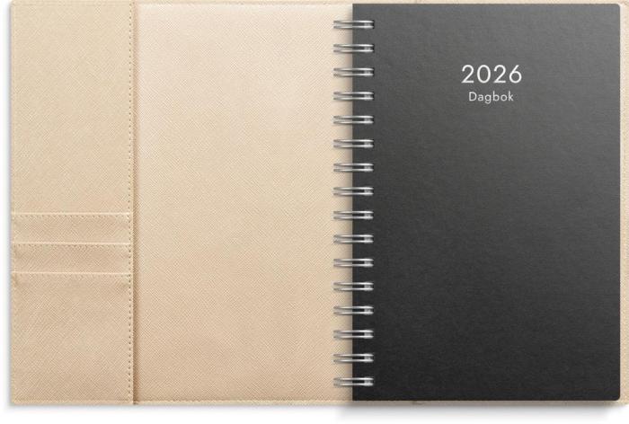 Dagbok beige konstläder Tora 2026