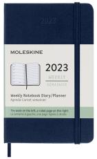 Moleskine Weekly Notebook Blue hard pocket 2023