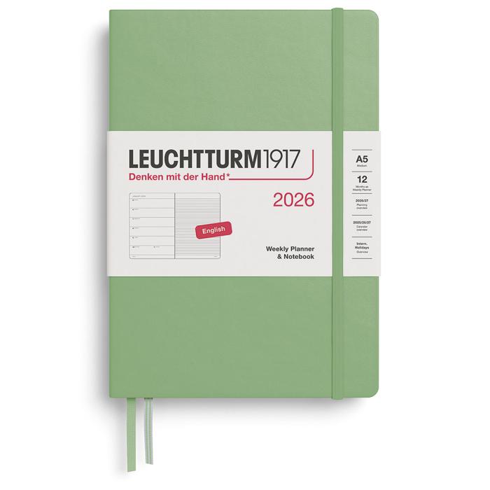 Kalender Leuchtturm1917 A5 vecka/notes Sage 2026