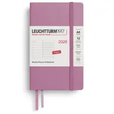 Kalender Leuchtturm1917 A6 vecka/notes Dusty Rose 2026