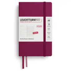 Kalender Leuchtturm1917 A6 vecka/notes Port Red 2026