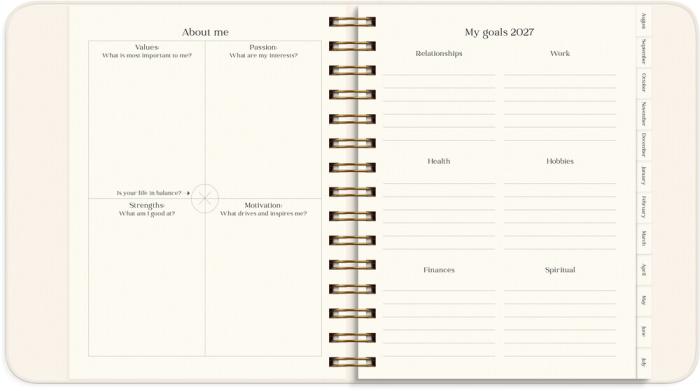 Kalender Life Planner Pastel Flowers 2026-2027 