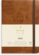 Liten veckokalender Forma Deluxe brun 2026