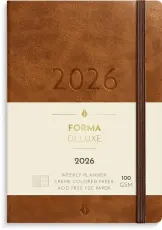 Liten veckokalender Forma Deluxe brun 2026