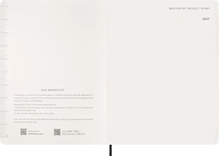 Moleskine Essential Planner Weekly Vertical XXL Svart 2027