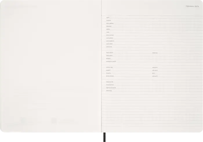 Moleskine Essential Planner Weekly Vertical XXL Svart 2027