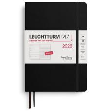 Leuchtturm1917 A5 vecka/notes Black 2026