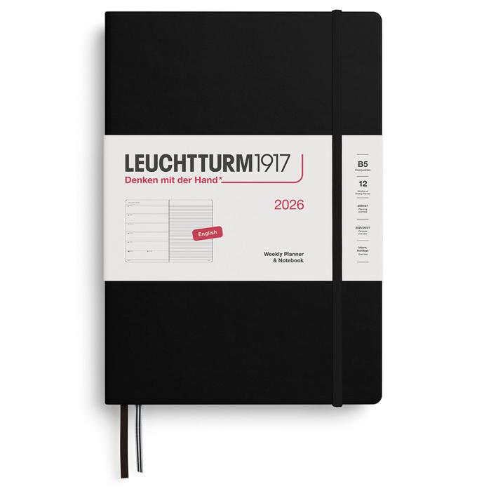 Kalender Leuchtturm1917 Weekly PLANNER & Noteb. 2026 B5 Black