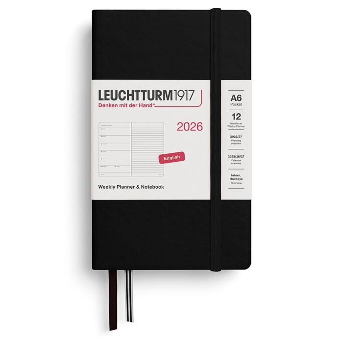 Kalender Leuchtturm1917 A6 vecka/notes Black 2026