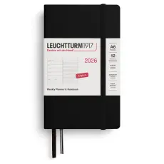Kalender Leuchtturm1917 A6 vecka/notes Black 2026