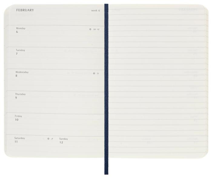 Moleskine Weekly Notebook Blue soft pocket 2023