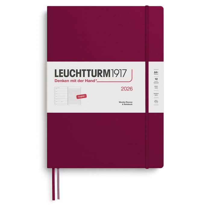 Kalender Leuchtturm1917 Vecka/notes A4+ Port Red 2026