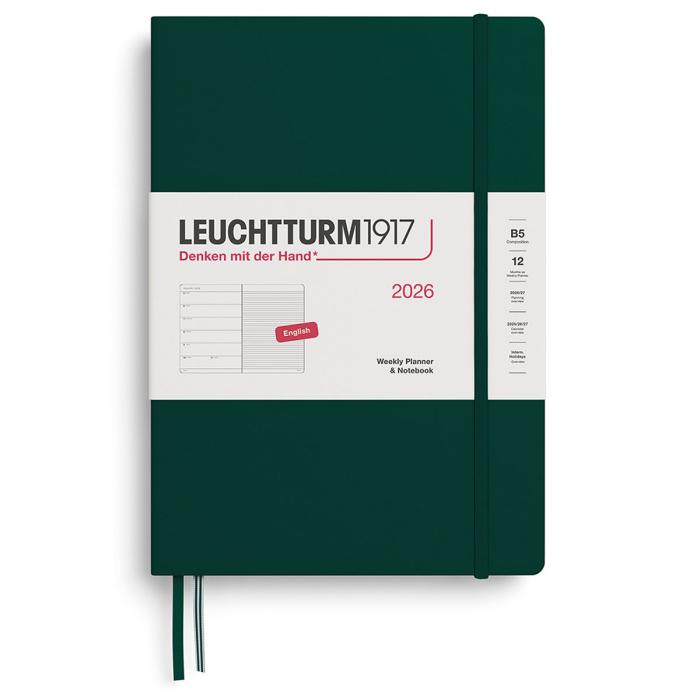 Kalender Leuchtturm1917 Weekly PLANNER & Noteb. 2026 B5 Forest Green