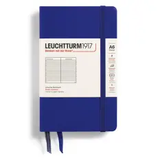 Leuchtturm A6 hard 185s Ink linjerad