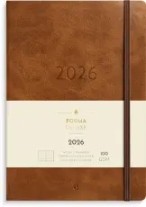 Kalender Agency Forma Deluxe brun 2026
