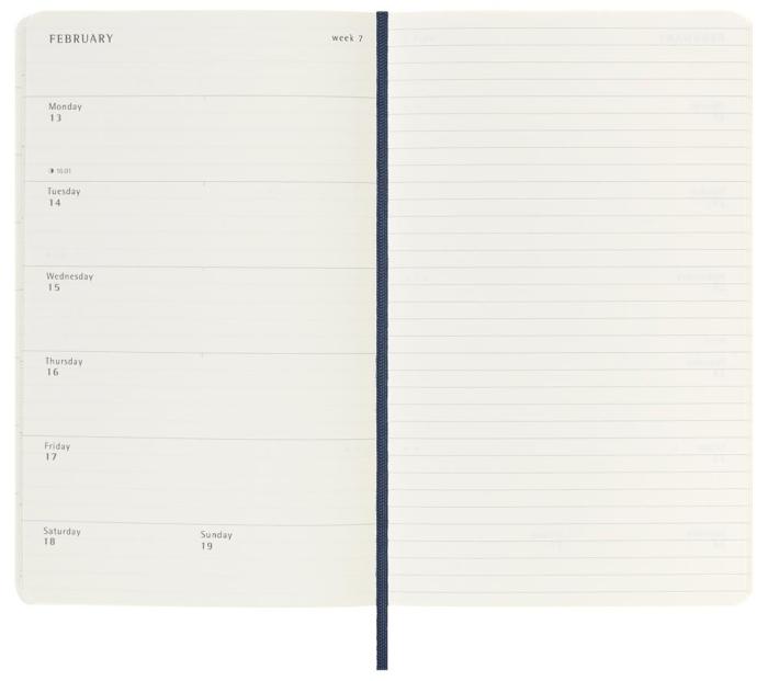 Moleskine Weekly notebook Large Blue Soft 2023
