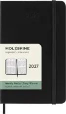 Kalender Moleskine Weekly Planner Vertical Svart hard pocket 2027