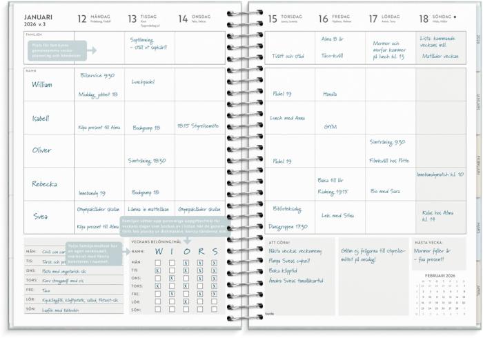 Kalender 2026 Life Organizer Family Planner