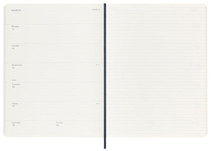 Moleskine Weekly notebook XL Soft Blue 2023