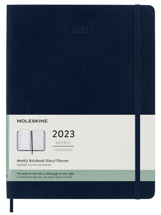 Moleskine Weekly notebook XL Soft Blue 2023