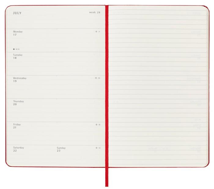 Moleskine Weekly Notebook Red hard Large 2023
