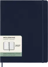 Kalender Moleskine Weekly Notebook Blue hard XL 2027
