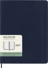 Kalender Moleskine Weekly Notebook Sapphire Blue soft XL 2027