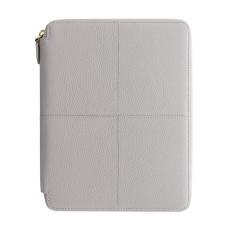 Classic Stitch Zip Folio Grå