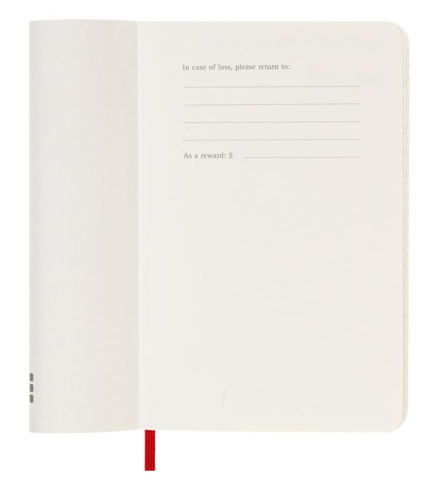 Moleskine Weekly Notebook Red soft pocket 2023
