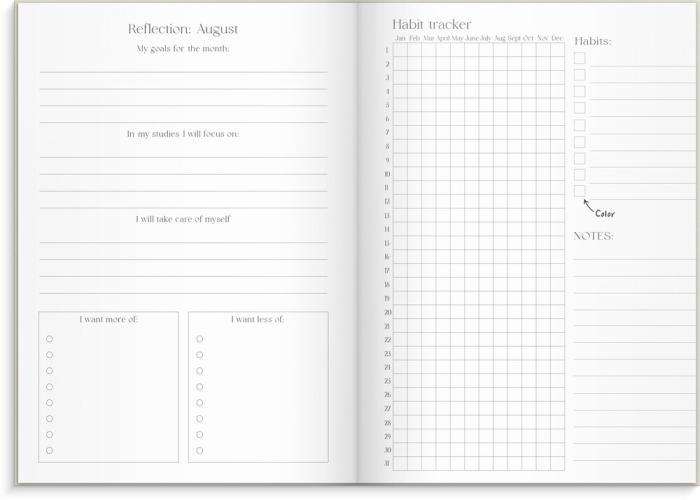 Student Planner 2026-2027 beige