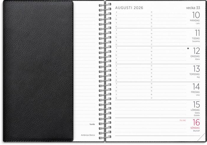 Liten Veckokalender Twist svart 2026