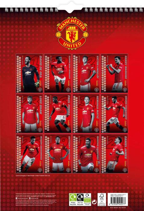 Burde Publishing AB Väggkalender Manchester United 2021 - Kalenderkungen.se