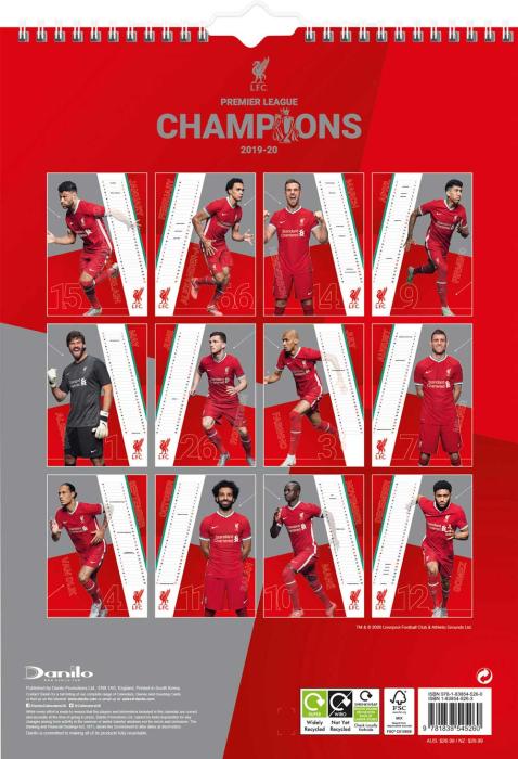 Burde Publishing AB Väggkalender Liverpool 2021 - Kalenderkungen.se