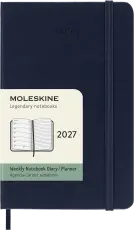 Kalender Moleskine Weekly Notebook Sapphire Blue hard pocket 2027