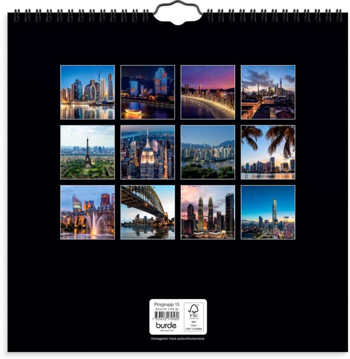 Väggkalender skylines 2026