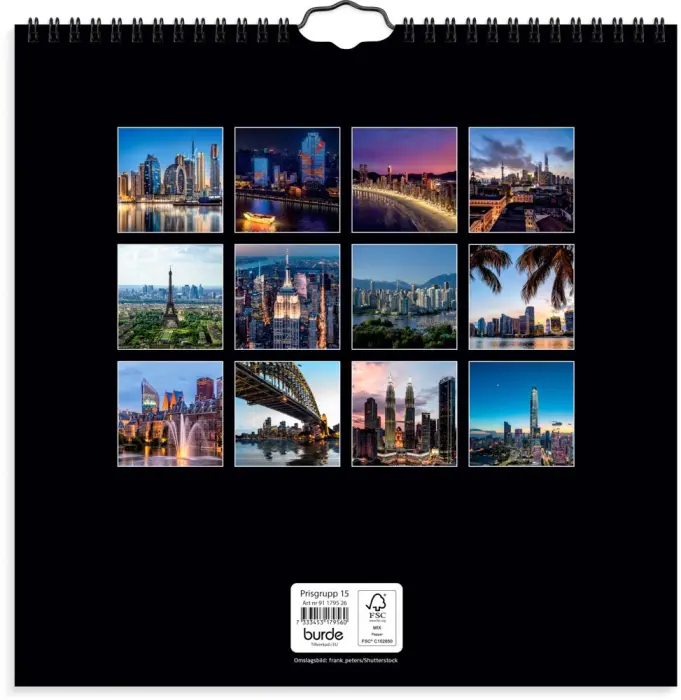 Väggkalender skylines 2026
