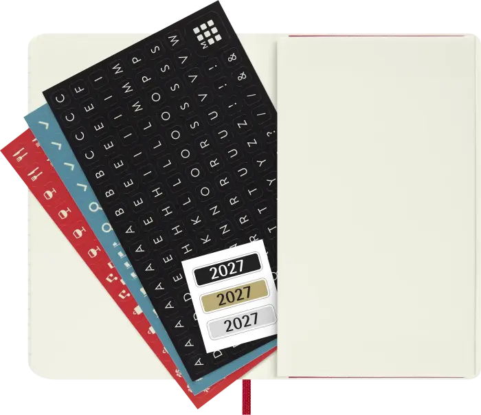 Kalender Moleskine Weekly Notebook Red soft pocket 2027