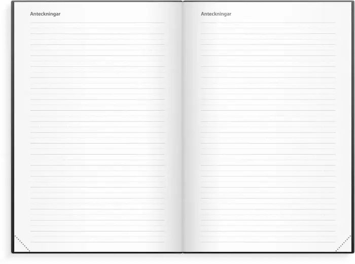 Kalender Dagbok svart konstläder 2027