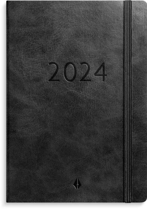 Liten veckokalender Forma Deluxe svart 2024