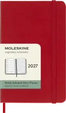 Kalender Moleskine Weekly Notebook Red hard pocket 2027
