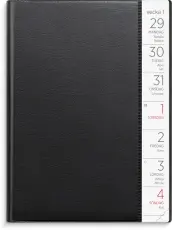 Liten veckokalender svart plast 2026