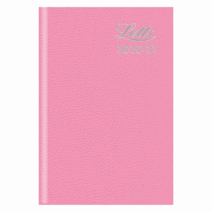 Letts Kalender Letts Standard Mini Pink studieåret 2020-2021 - Kalenderkungen.se