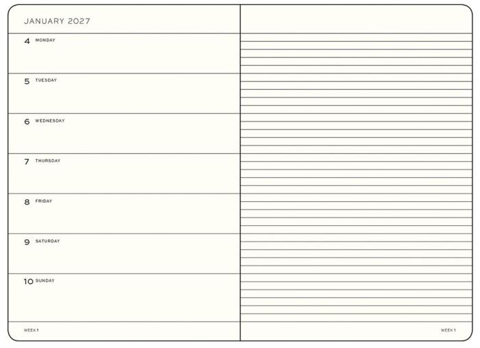Kalender Weekly Planner/Notebook 18m 26-27 A5 Sunflower 