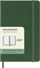 Kalender Moleskine Weekly Notebook Myrtle Green hard pocket 2027