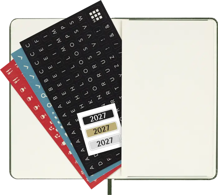 Kalender Moleskine Weekly Notebook Myrtle Green hard pocket 2027