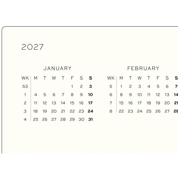 Kalender Weekly Planner/Notebook 18m 26-27 A5 Forest Green