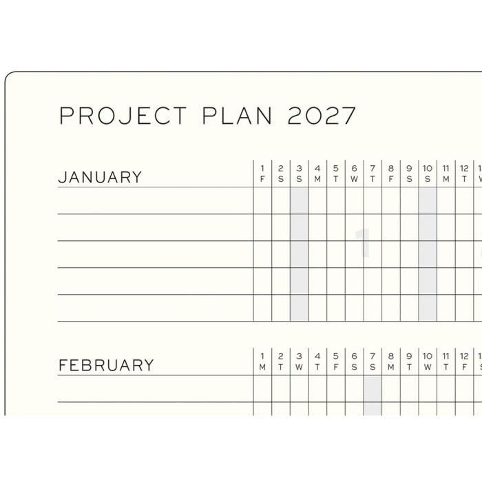 Kalender Weekly Planner/Notebook 18m 26-27 A5 Black