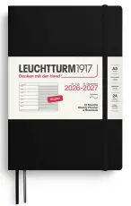 Kalender Weekly Planner/Notebook 18m 26-27 A5 Black