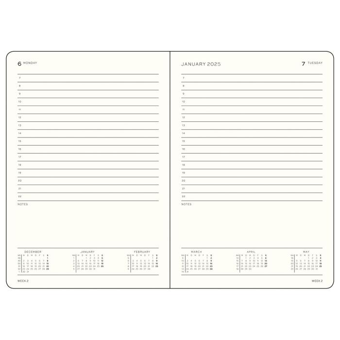 Leuchtturm1917 A5 Dag/Sida Black 2025