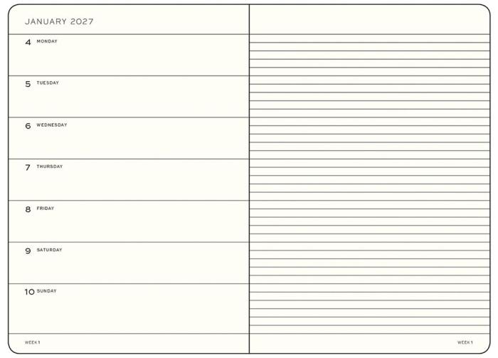 Kalender Weekly Planner/Notebook 18m 26-27 A5 Dusty Rose 